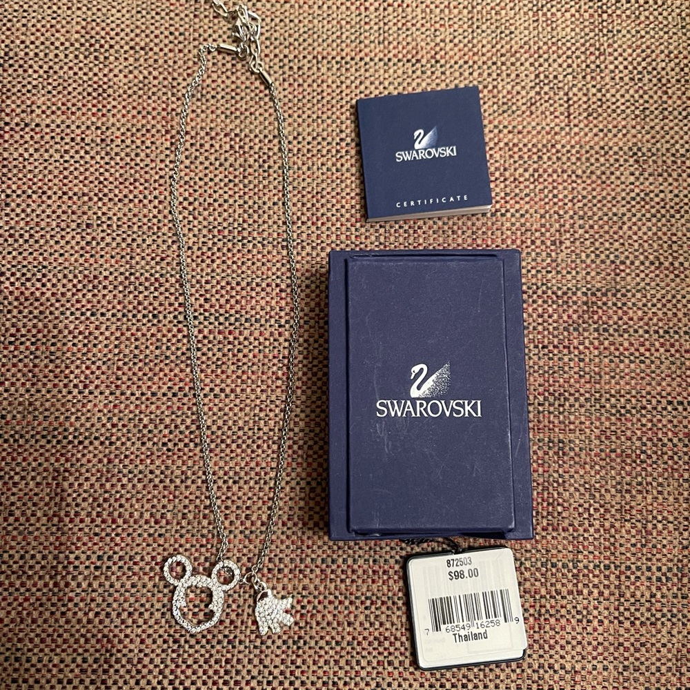Authentic pre-owned Swarovski Mickey necklace